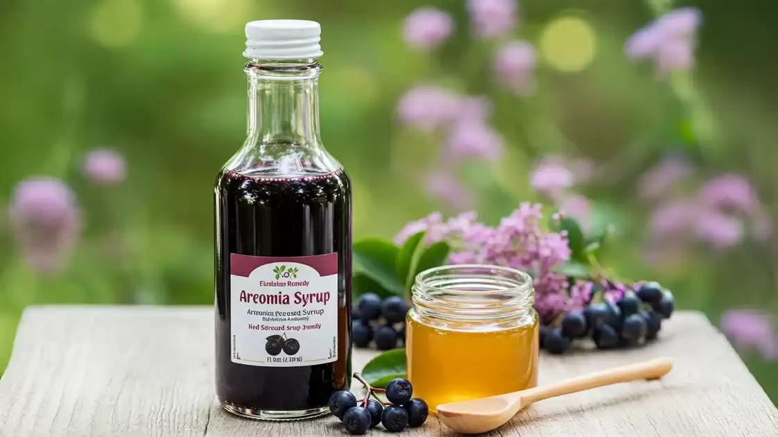 Kallpressad aronia sirap med honung