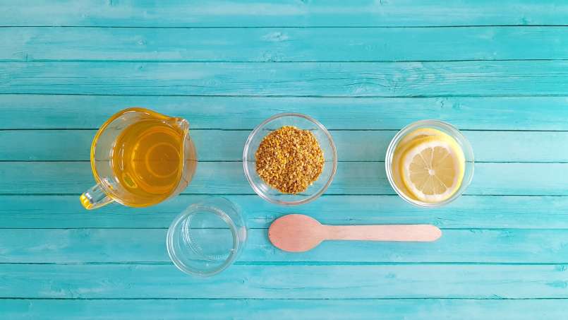 Kallmacererat pollen med citron och honung i lager, foto 6