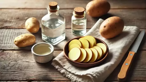 Snabbkur mot huvudvärk: Potatis med vinäger och sprit i en handduk