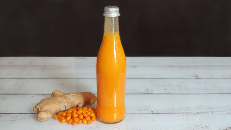 Havtornsjuice med ingefära, citron och honung, foto 2