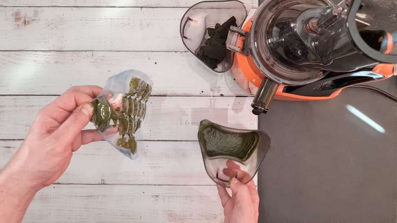 Frysta isbitar av nässlejuice, foto 6